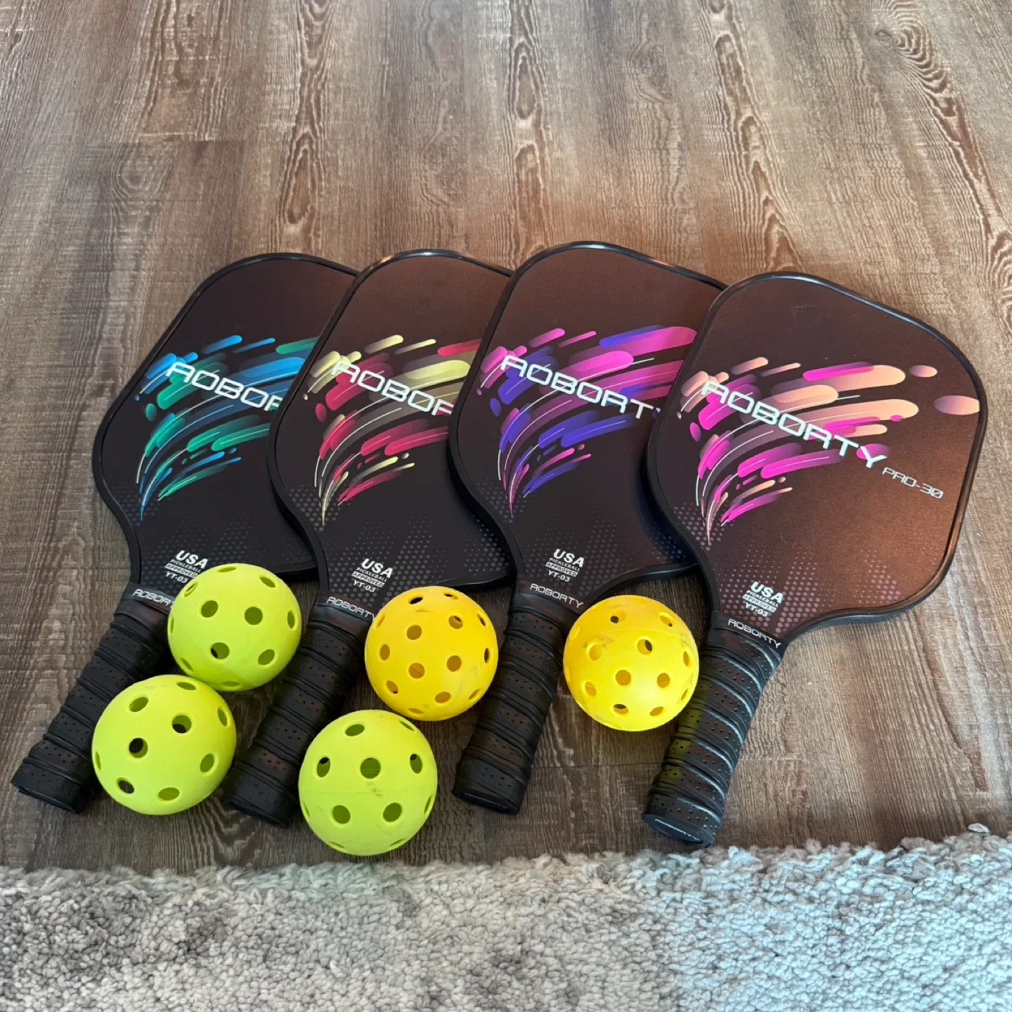 Aoborty Pickleball Paddles and Balls Set