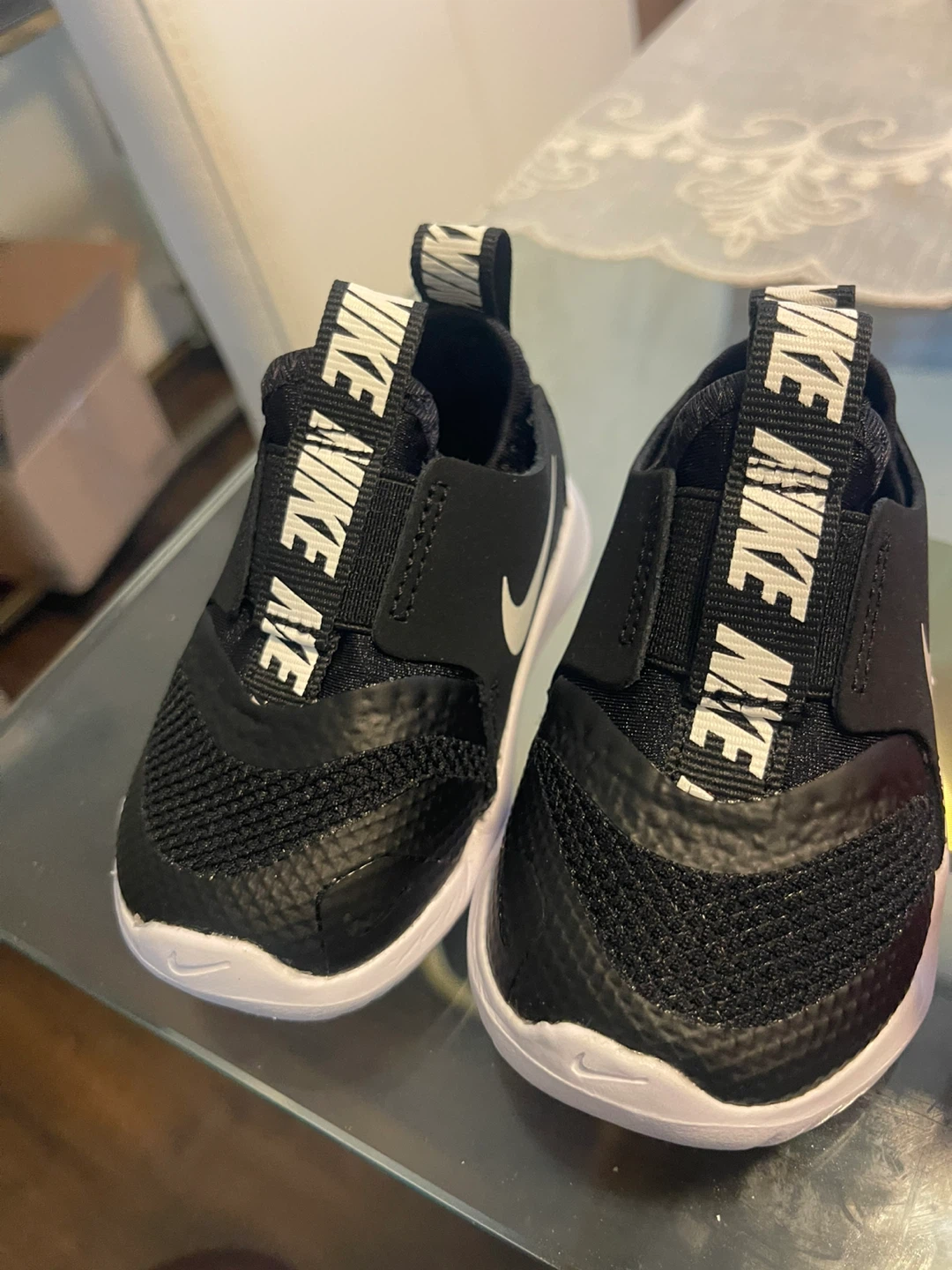 Nike Flex Runner Toddler Shoes Black/White Size 4c - photo 4