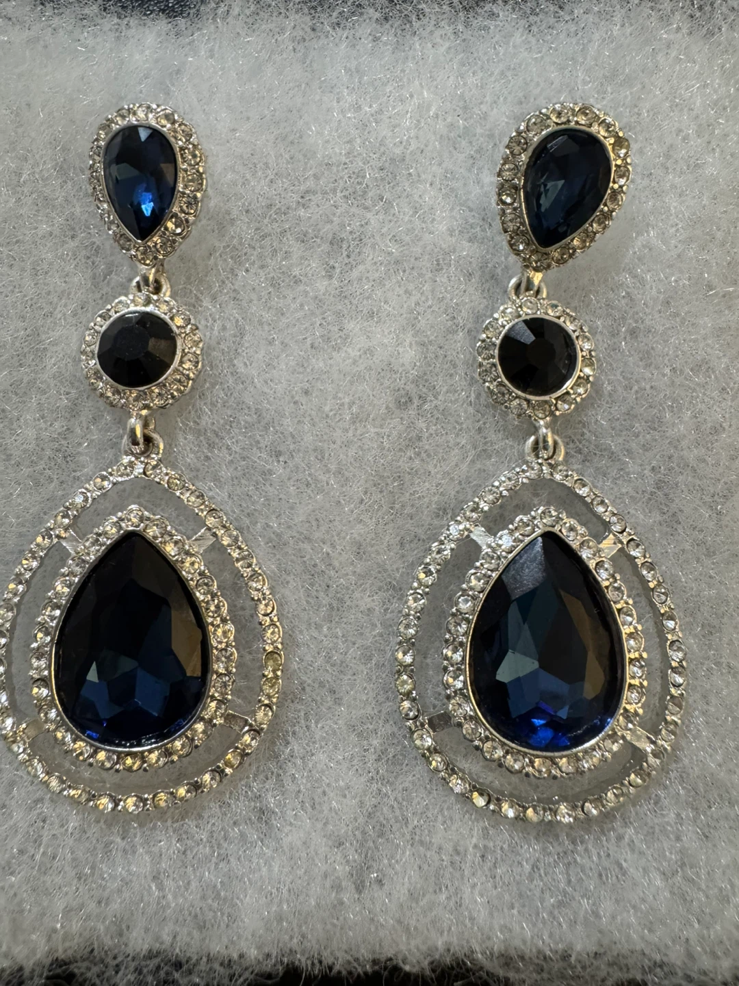 Givenchy Blue Stone Drop Earrings