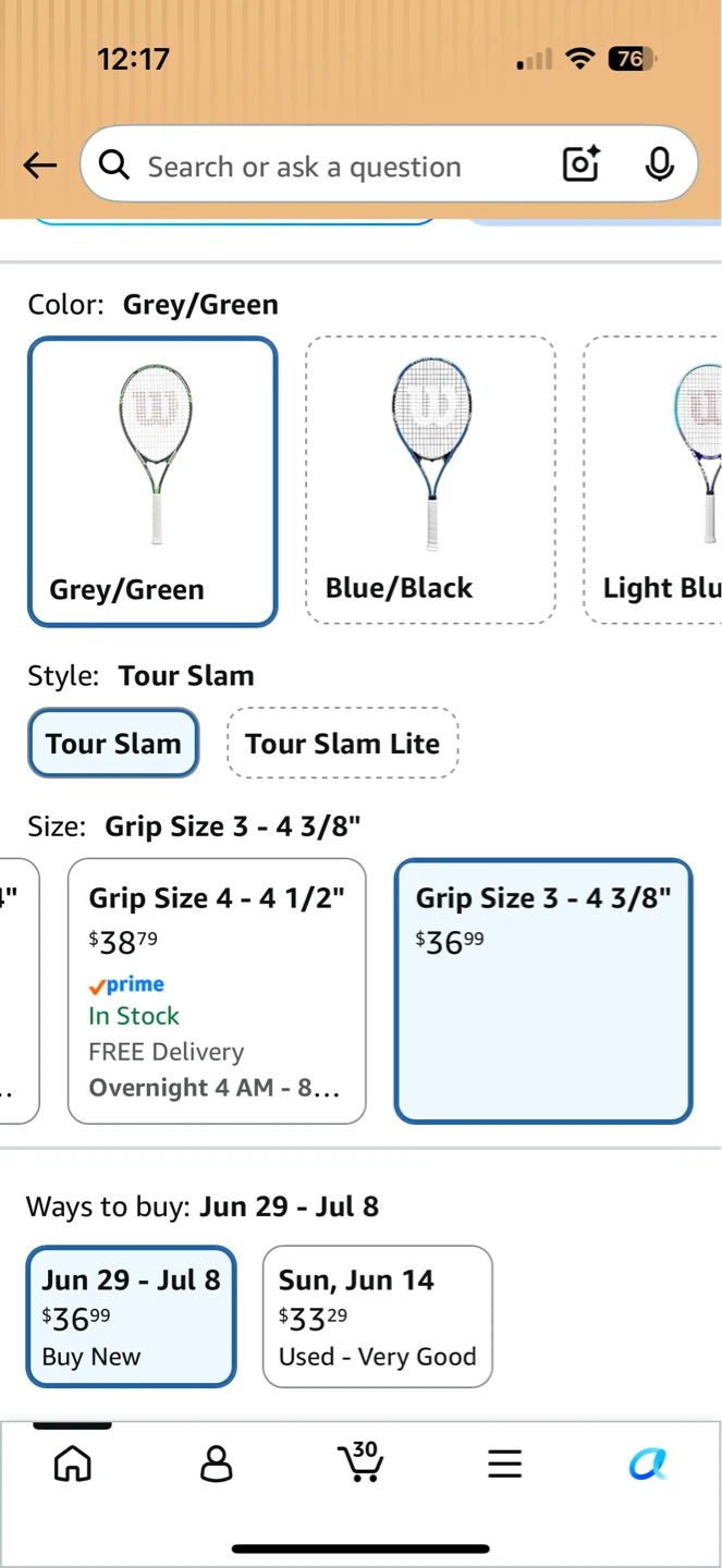 Wilson Tour Slam Tennis Rackets - photo 2