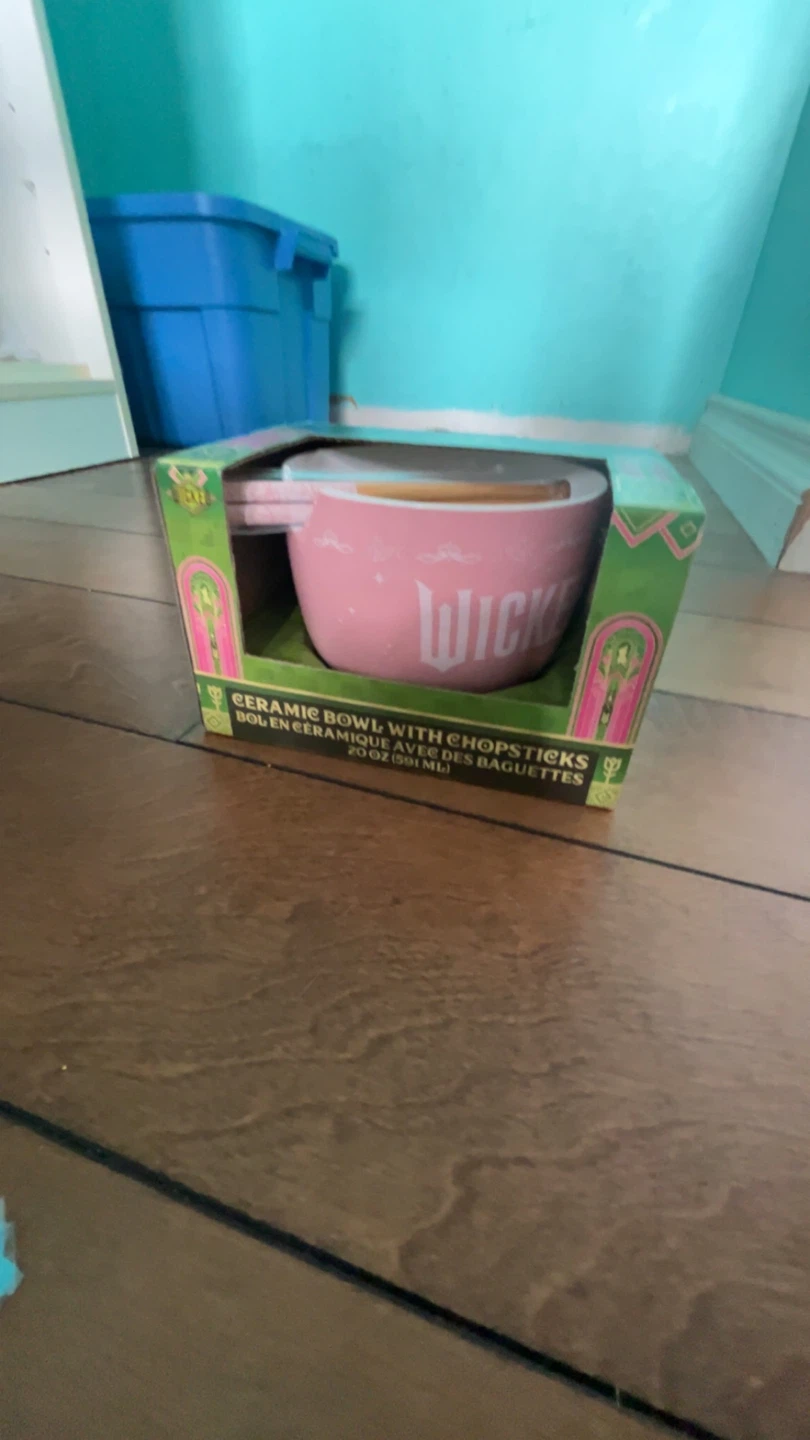 Wicked Ceramic Bowl with Chopsticks