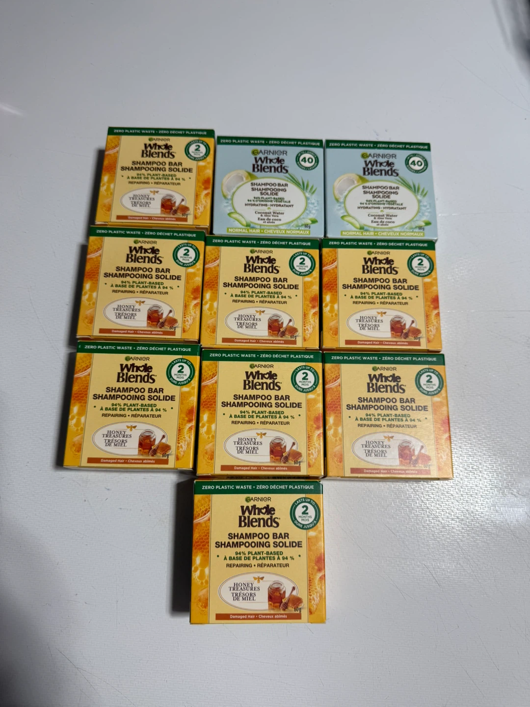 Brand New Garnier Whole Blends Shampoo Bar Bundle – 10 Bars