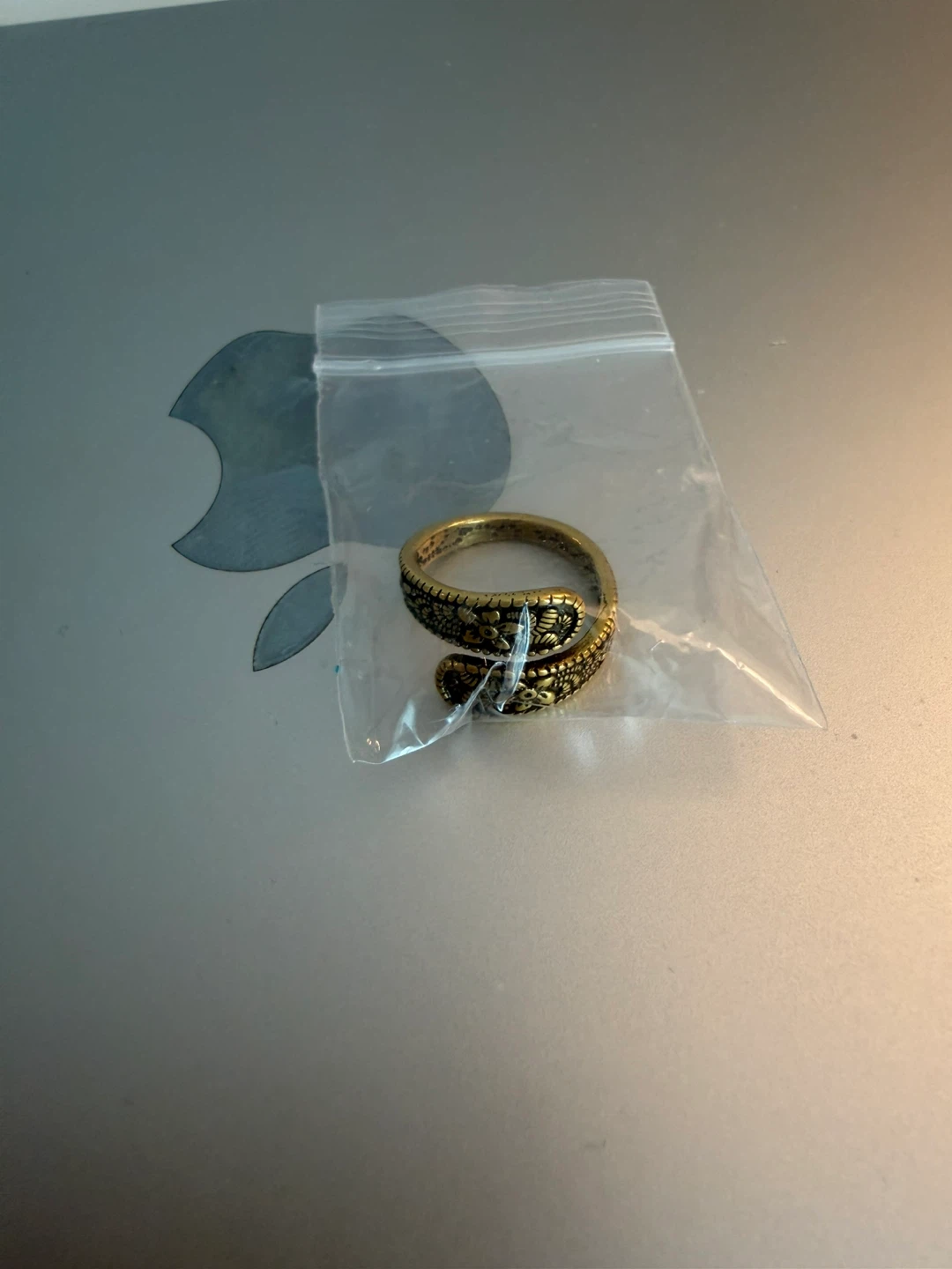Gold-tone coiled snake ring - photo 3