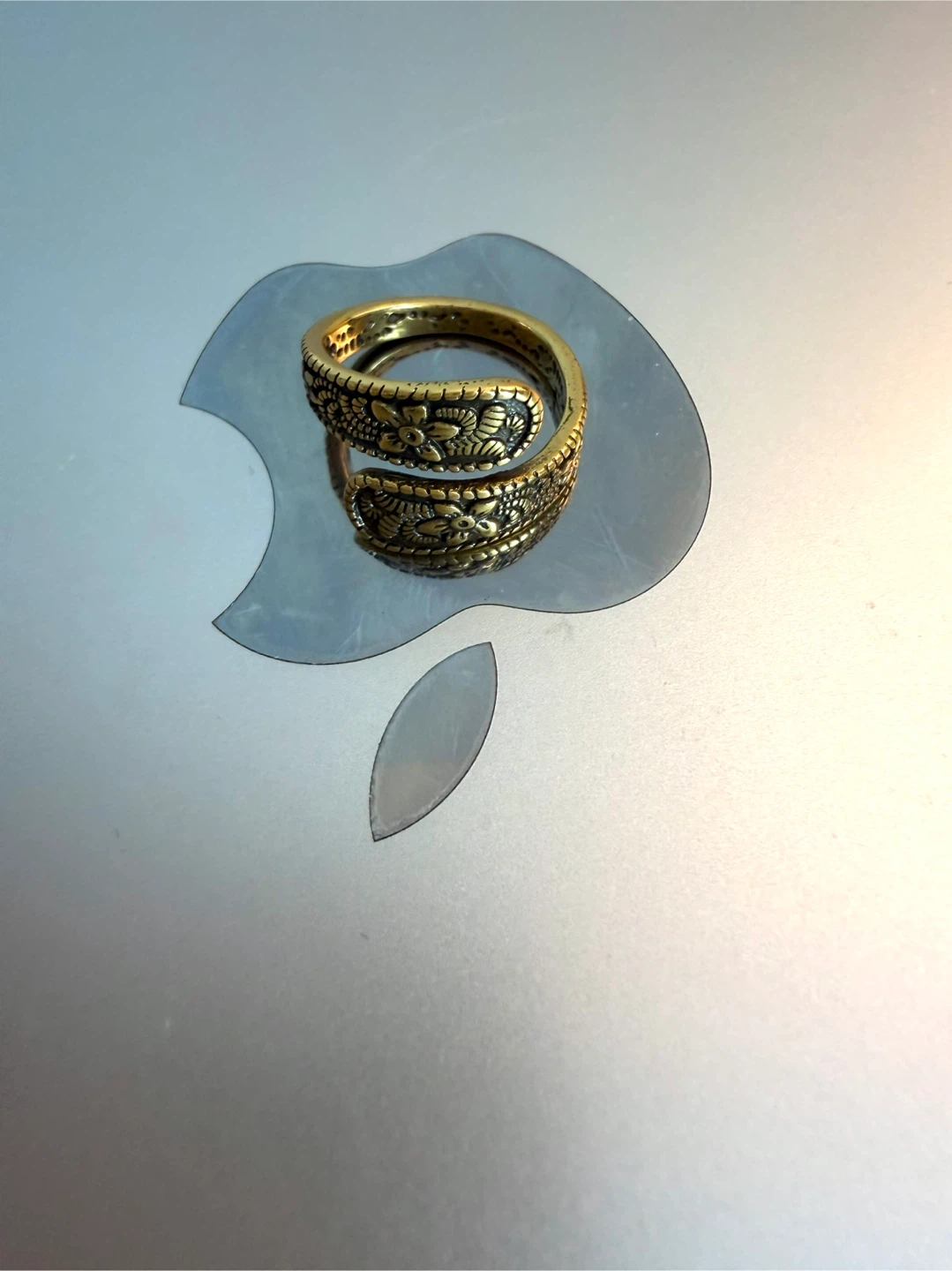 Gold-tone coiled snake ring