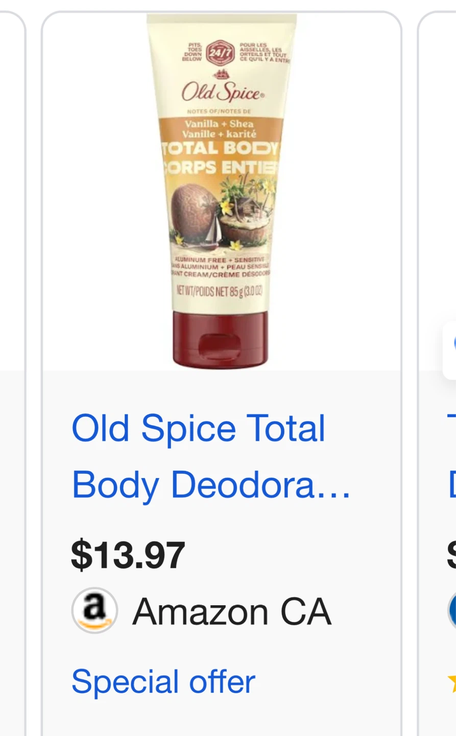 Brand New Old Spice Total Body Deodorant Cream – 2 Pack - photo 2