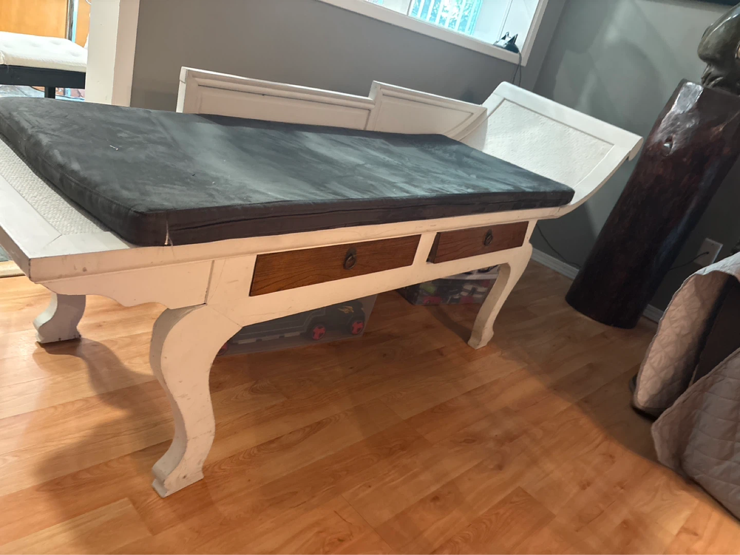 White Coffee Table with Drawers