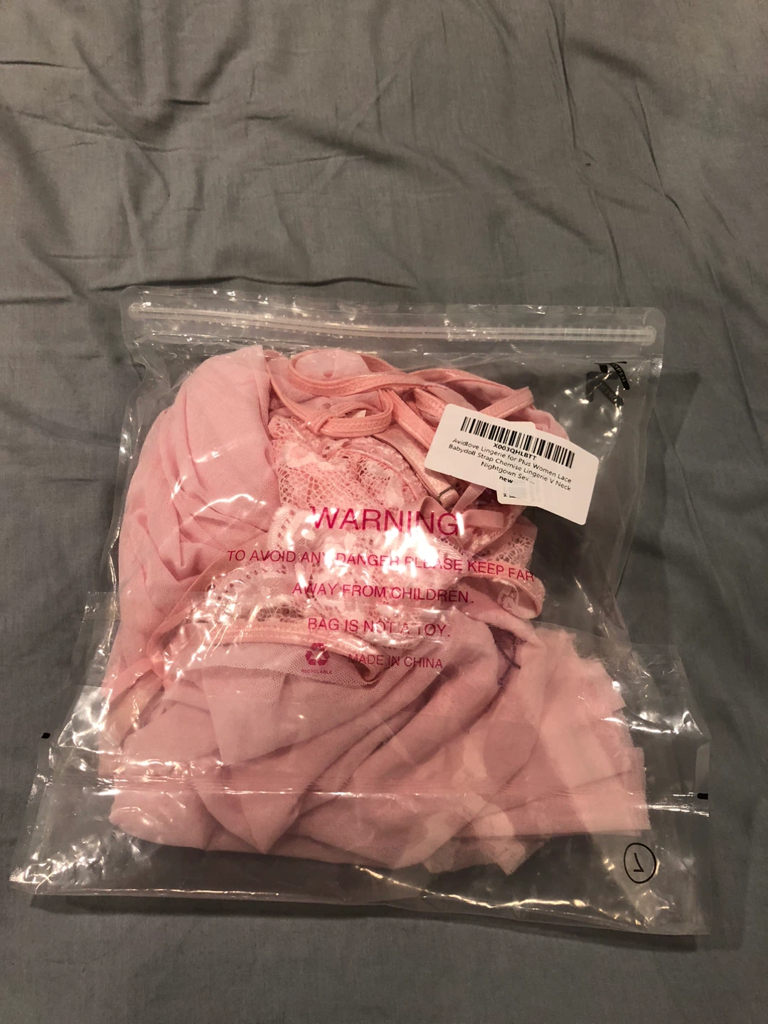 AVIDLOVE Pink Lace Babydoll Lingerie