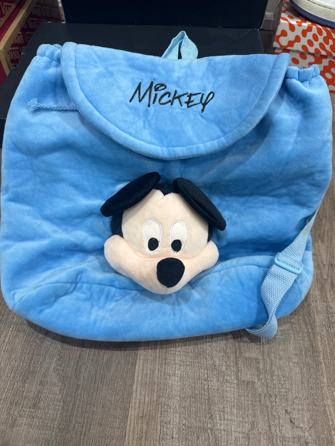 Blue Mickey Mouse Plush Backpack