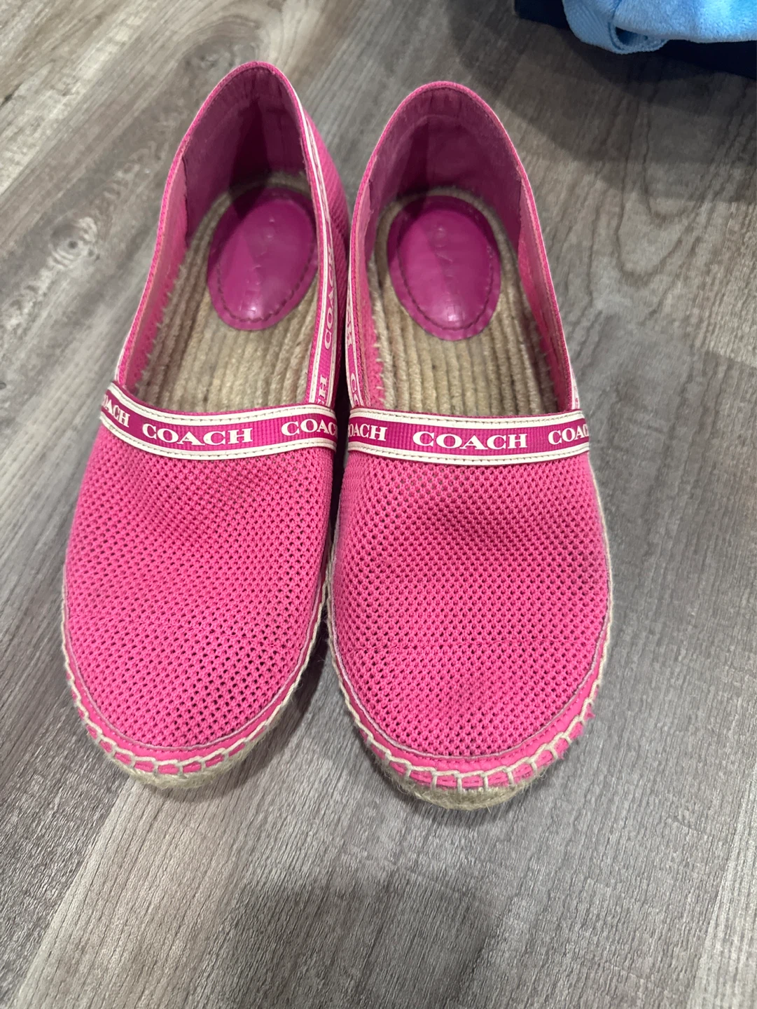 COACH Pink Knit Espadrille Flats - photo 2