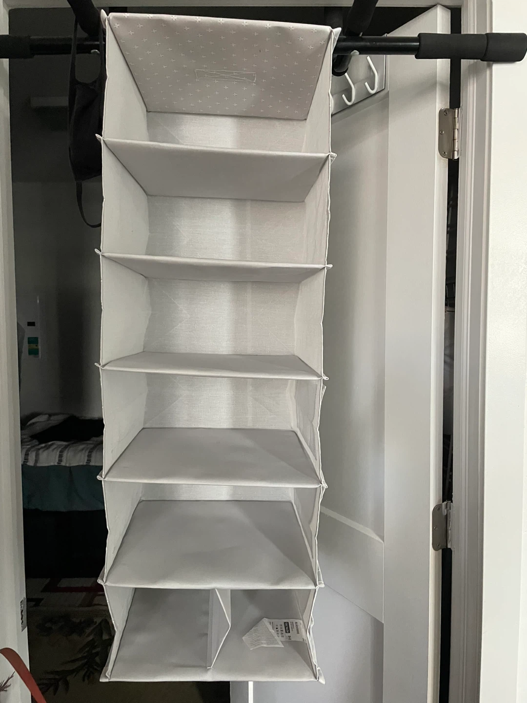 Grey 6-Tier Hanging Closet Organizer