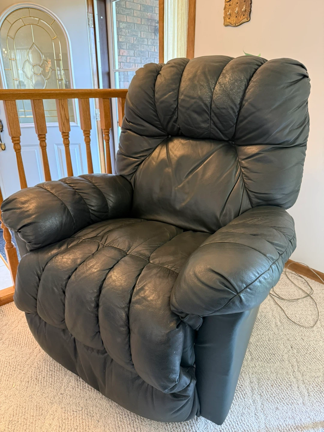 Black Leather Recliner Chair