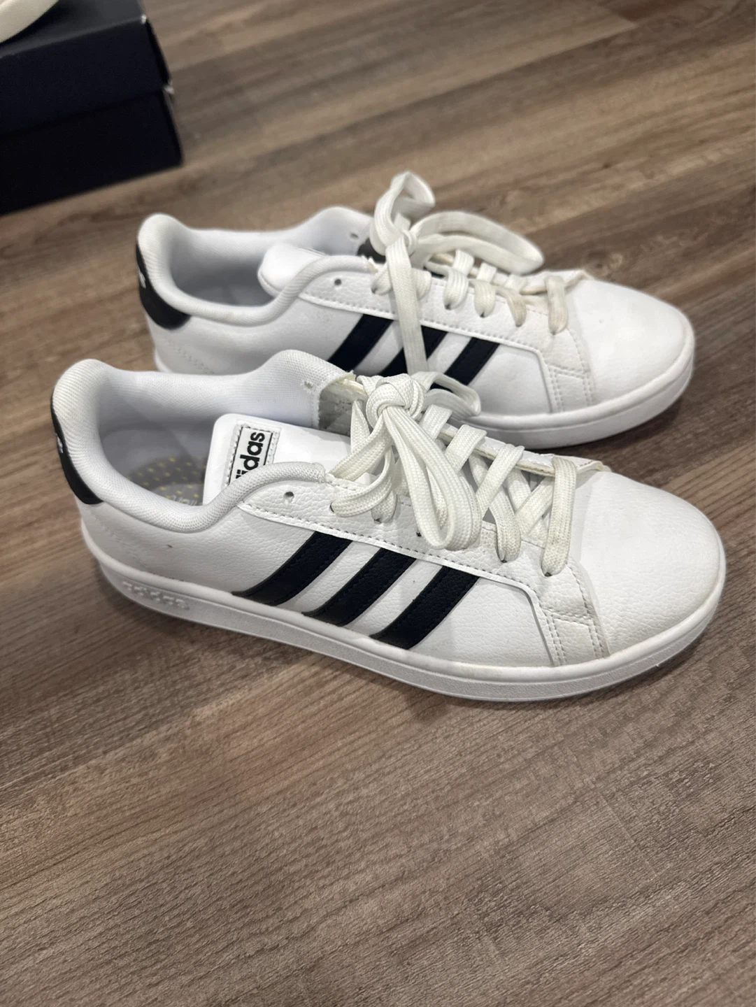 Adidas Grand Court Shoes White Black Size 6.5 Women's
