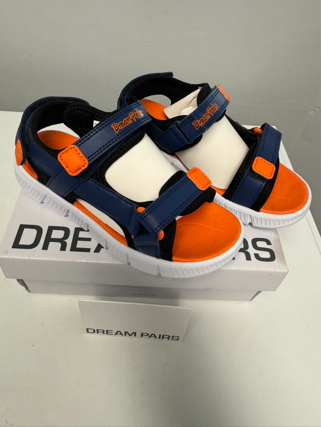 Dream Pairs Kids Sandals Size 2 youth  Navy/Orange - photo 3