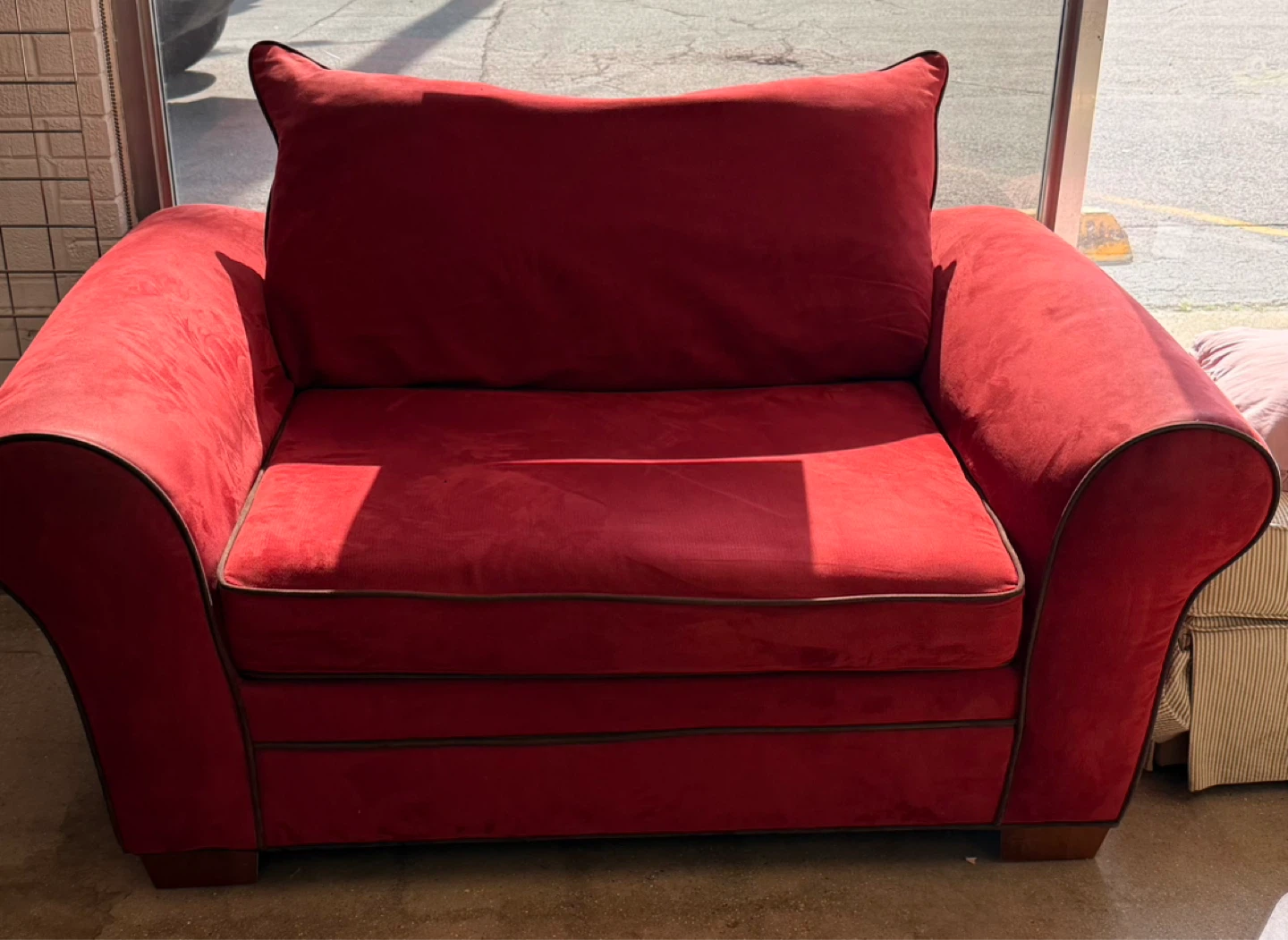 Red Sofa and Armchair Set - photo 3