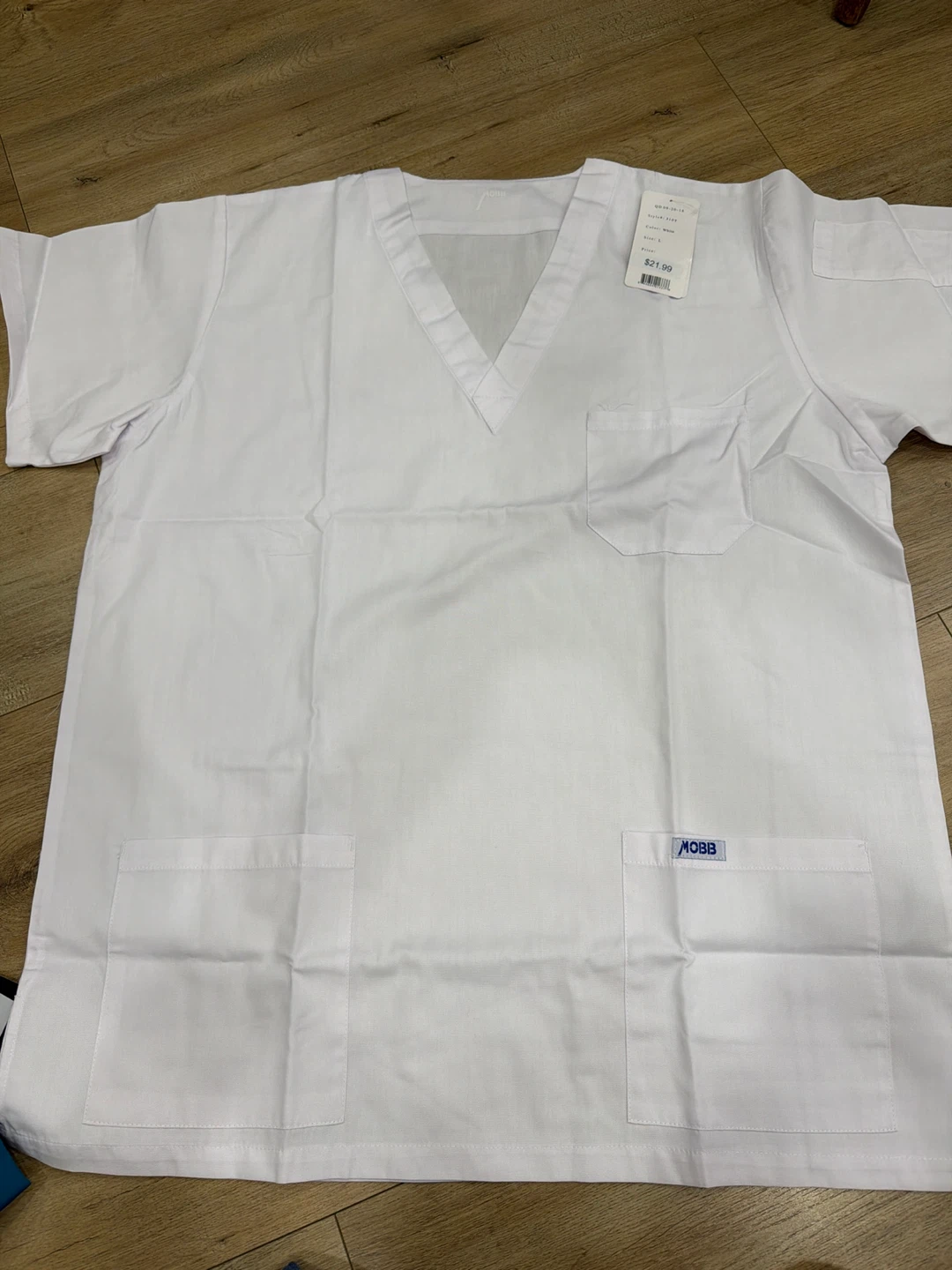 New with tags MOBB/Wonder Work Snap Front Scrub Jacket - Blue - photo 2