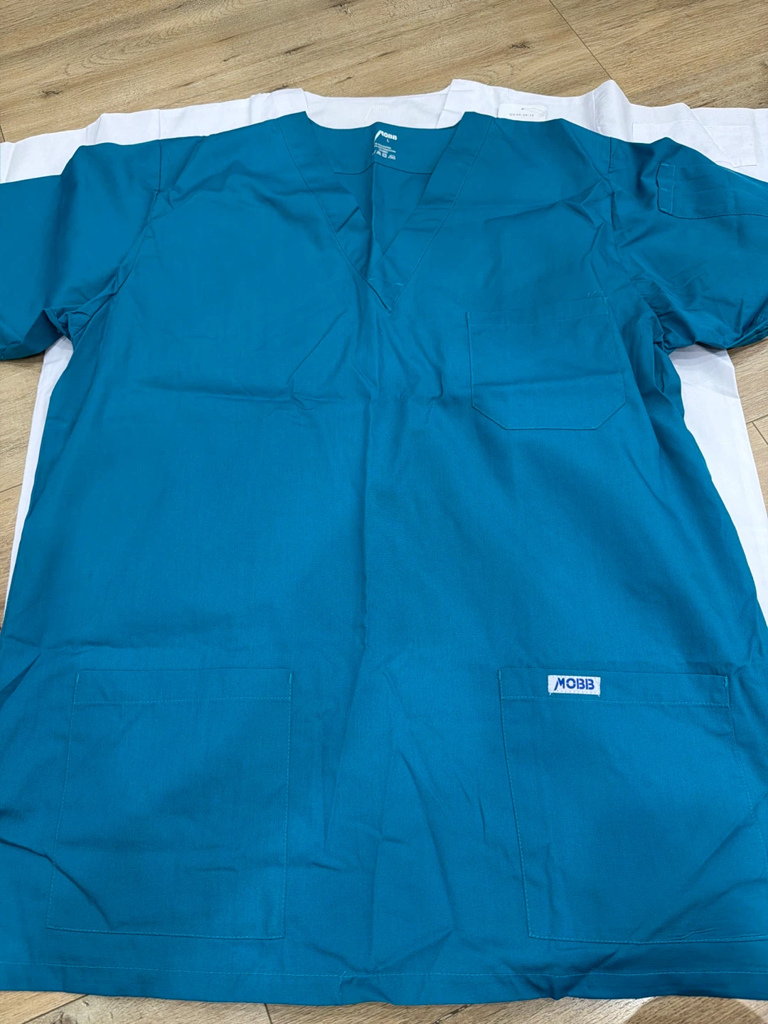 New with tags MOBB/Wonder Work Snap Front Scrub Jacket - Blue - photo 3