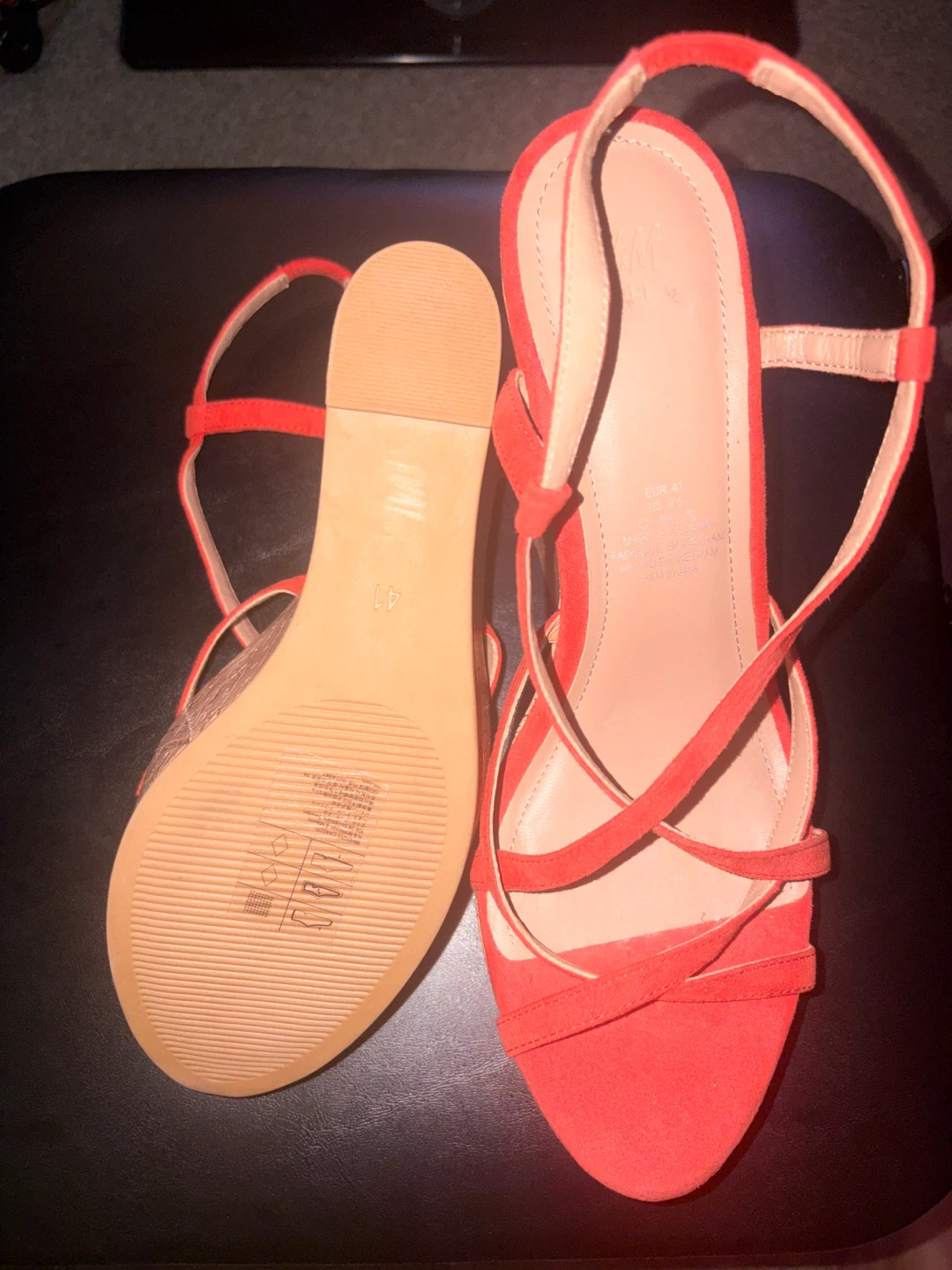 Beautiful Orange Wedge Sandals - photo 2