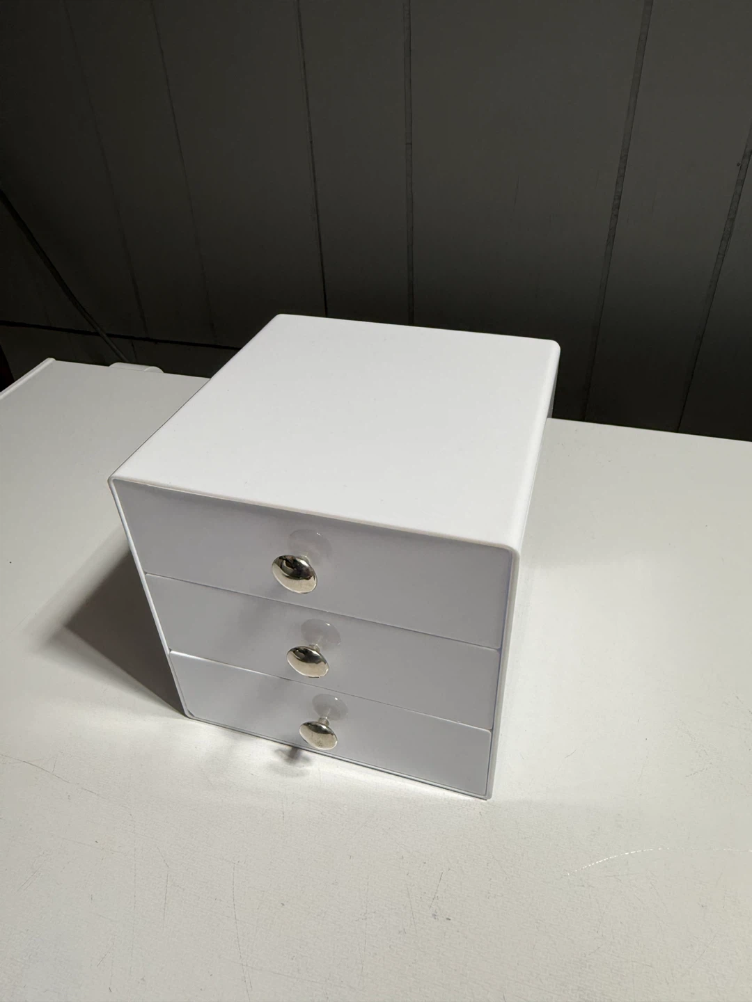 White 3 Drawer Storage Organizer - photo 4