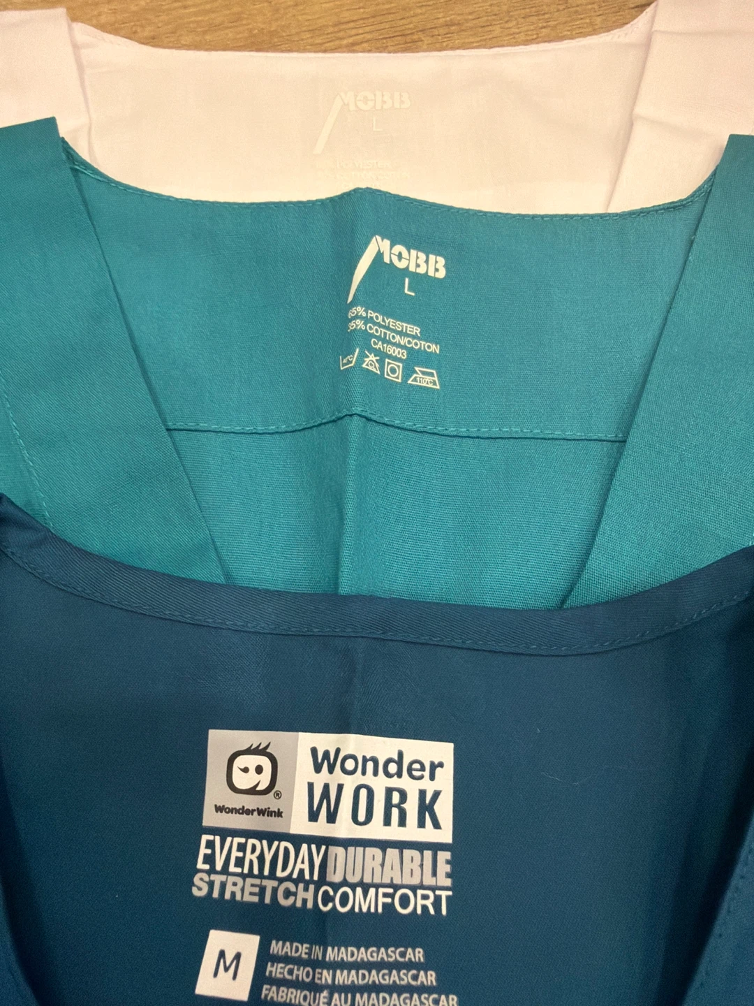 New with tags MOBB/Wonder Work Snap Front Scrub Jacket - Blue - photo 4