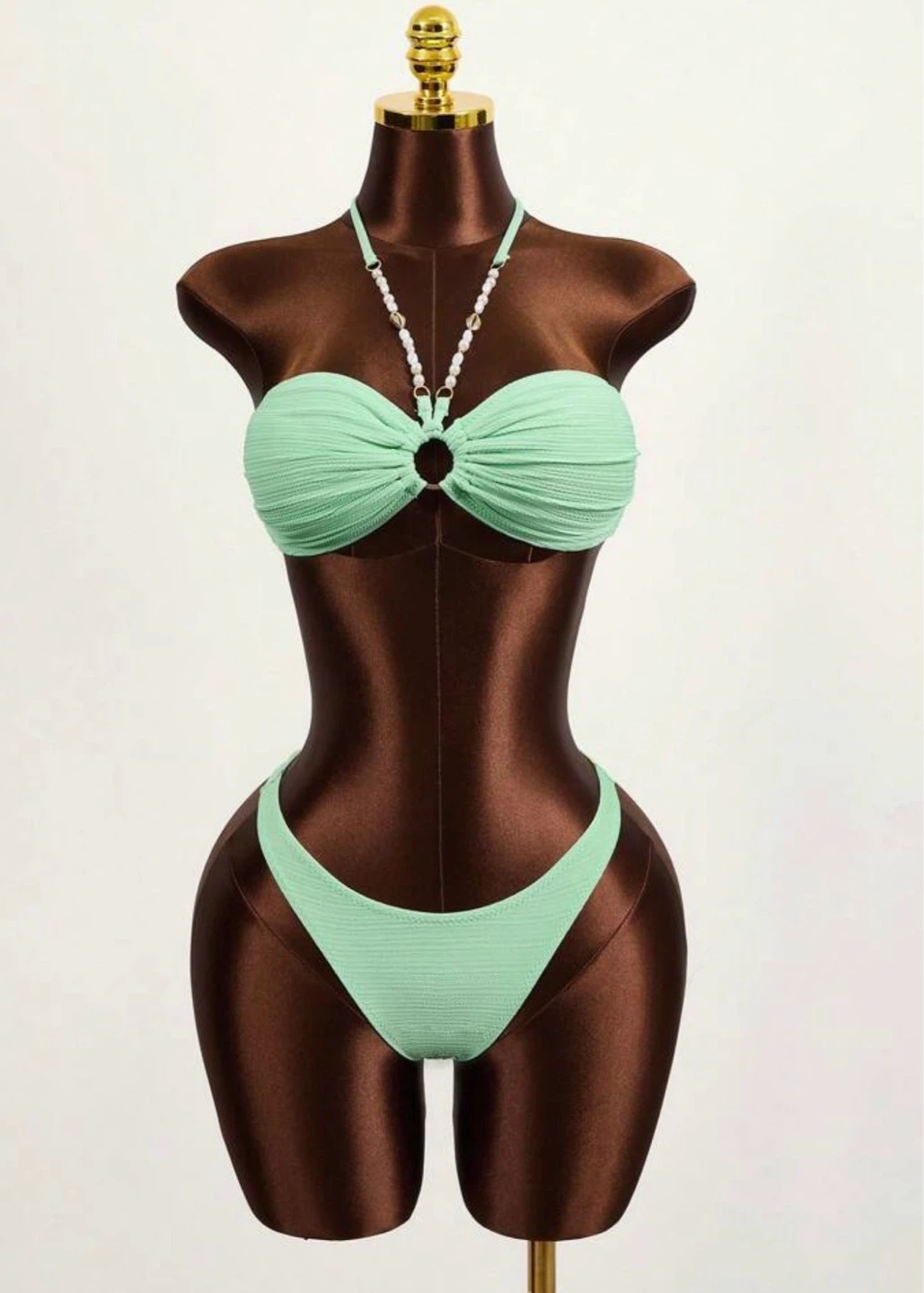 Mint Green Bikini with Ring Detail
