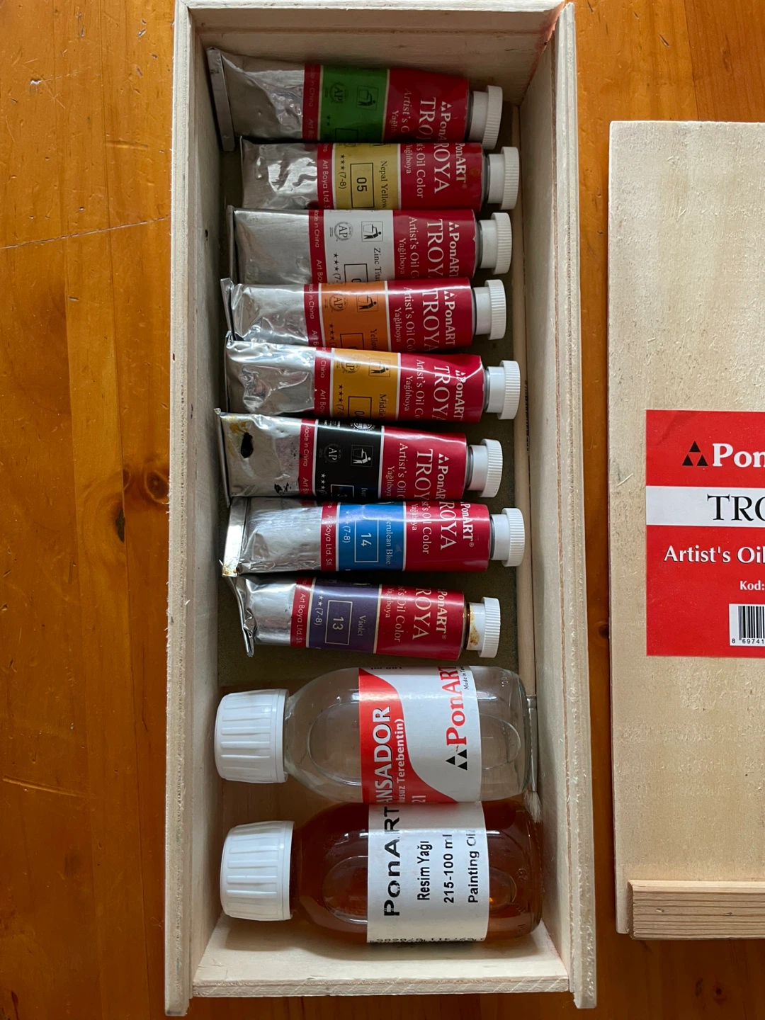 PonART Troya Artist's Oil Color Box Set