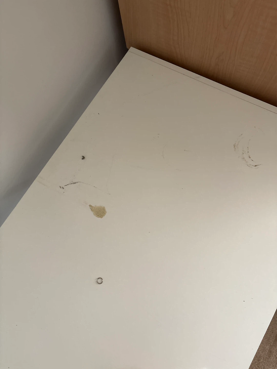 White Desk with Keyboard Tray - photo 2