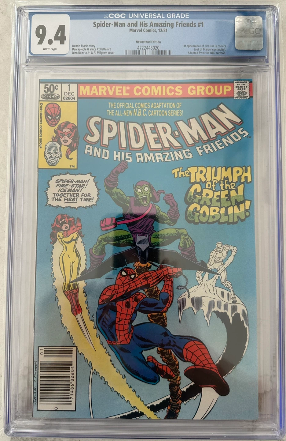 Spider-Man and His Amazing Friends #1 CGC 9.4