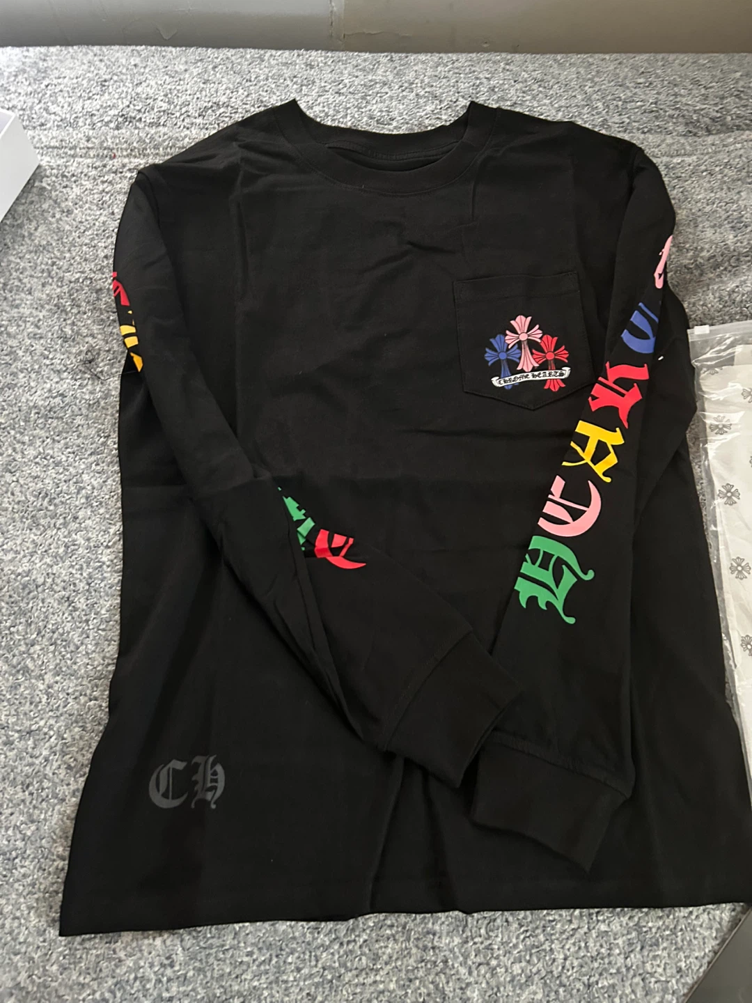 Chrome Hearts Long Sleeve Shirt Black Multi Color Crosses Size S - photo 4