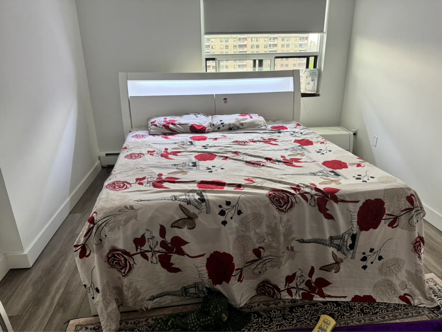 White Storage Bed Frame with LED Headboard - photo 4
