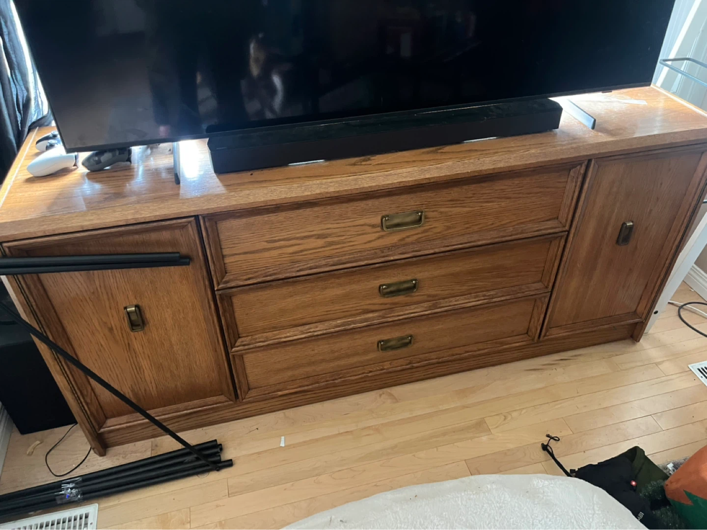 Wooden Dresser with Drawers and Cabinet