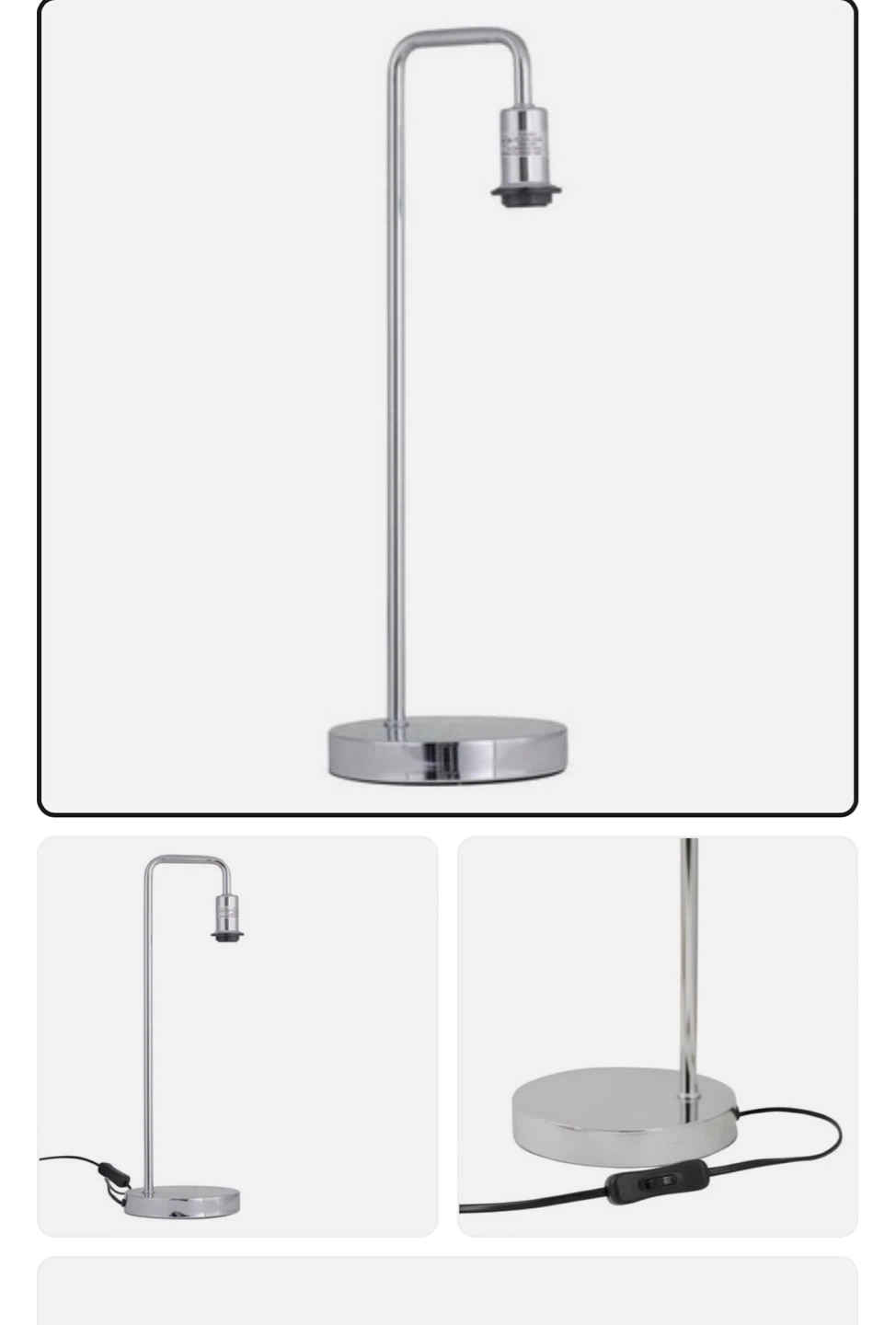 Metal Task Lamp with free bulb