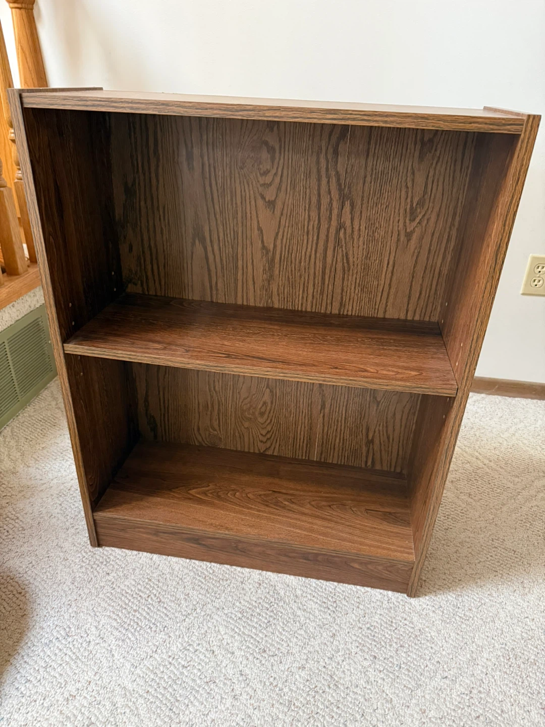 Brown 2-Shelf Bookcase
