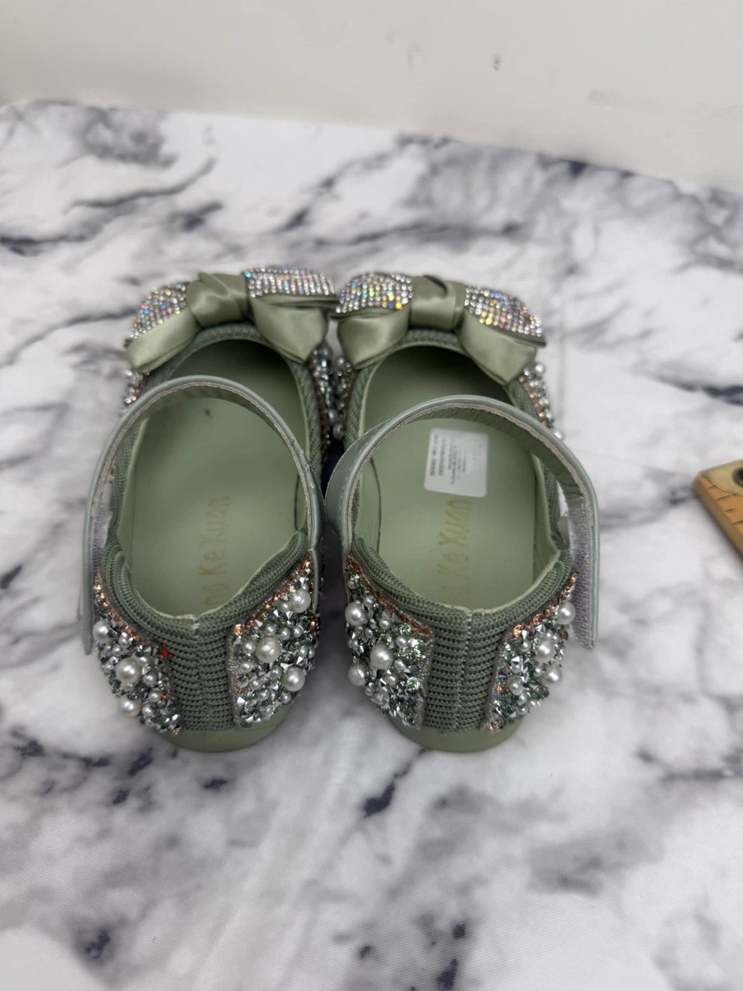 Kids' Sparkly Bow Flats Dress Shoes Size 26 - photo 3