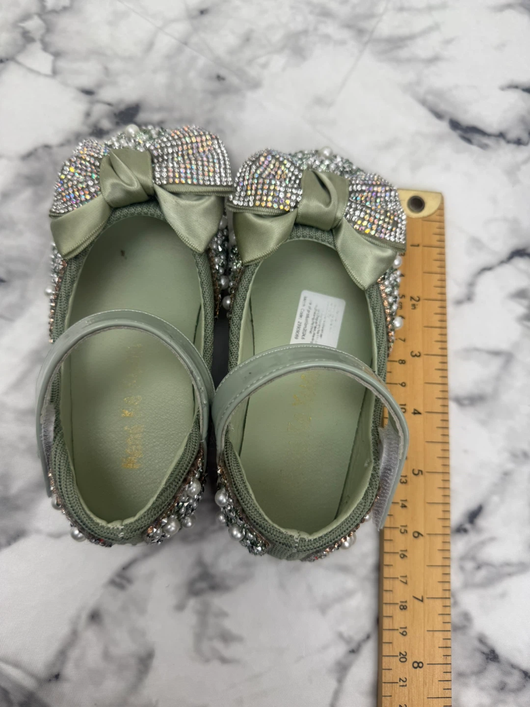 Kids' Sparkly Bow Flats Dress Shoes Size 26 - photo 2