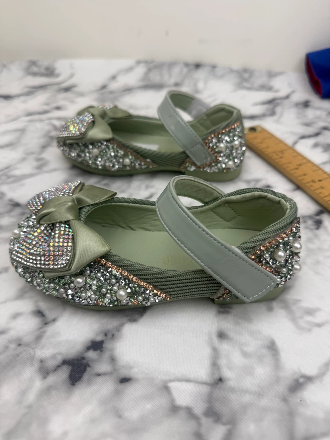 Kids' Sparkly Bow Flats Dress Shoes Size 26 - photo 5