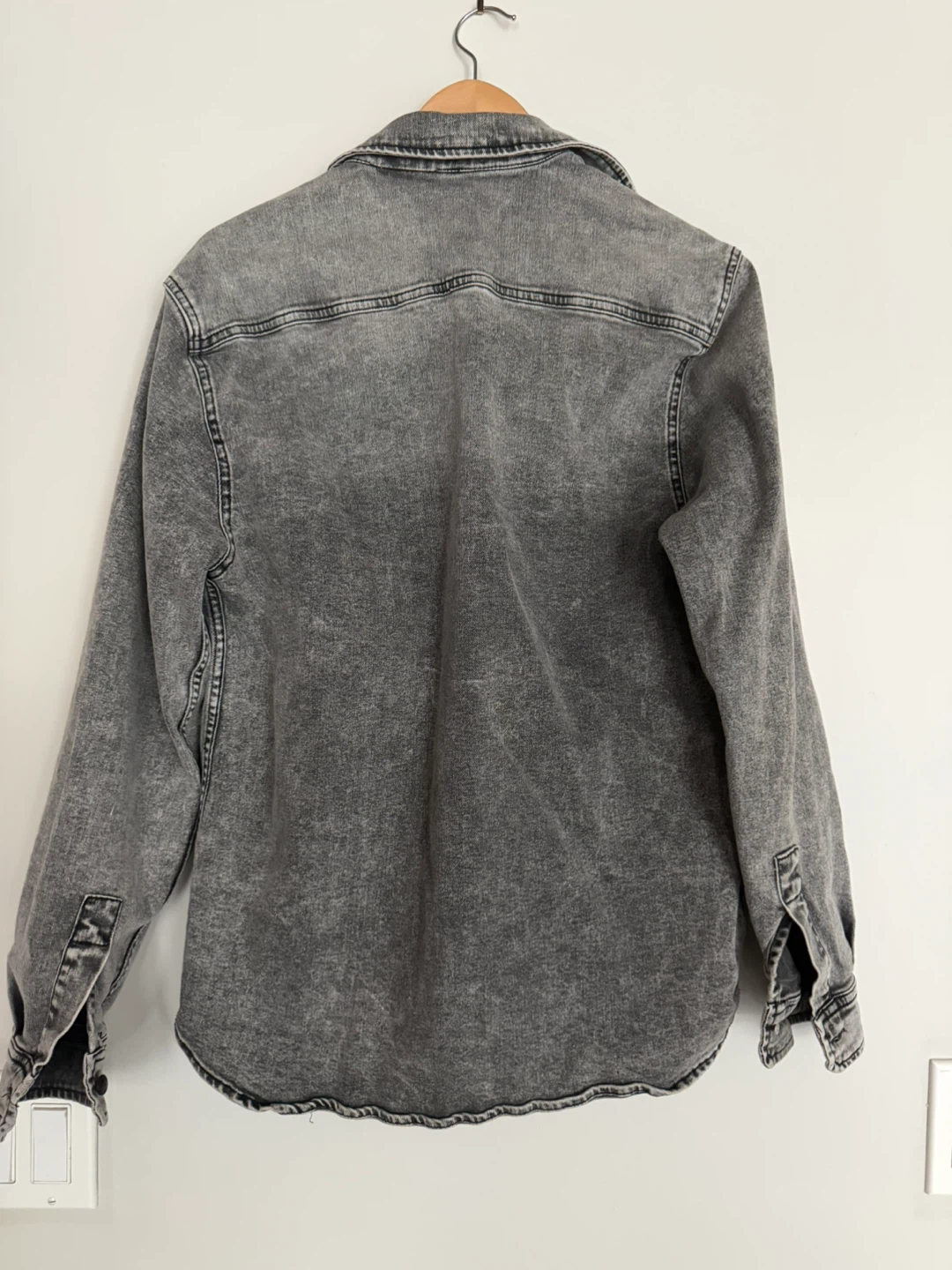 Grey Washed Denim Shirt - photo 2