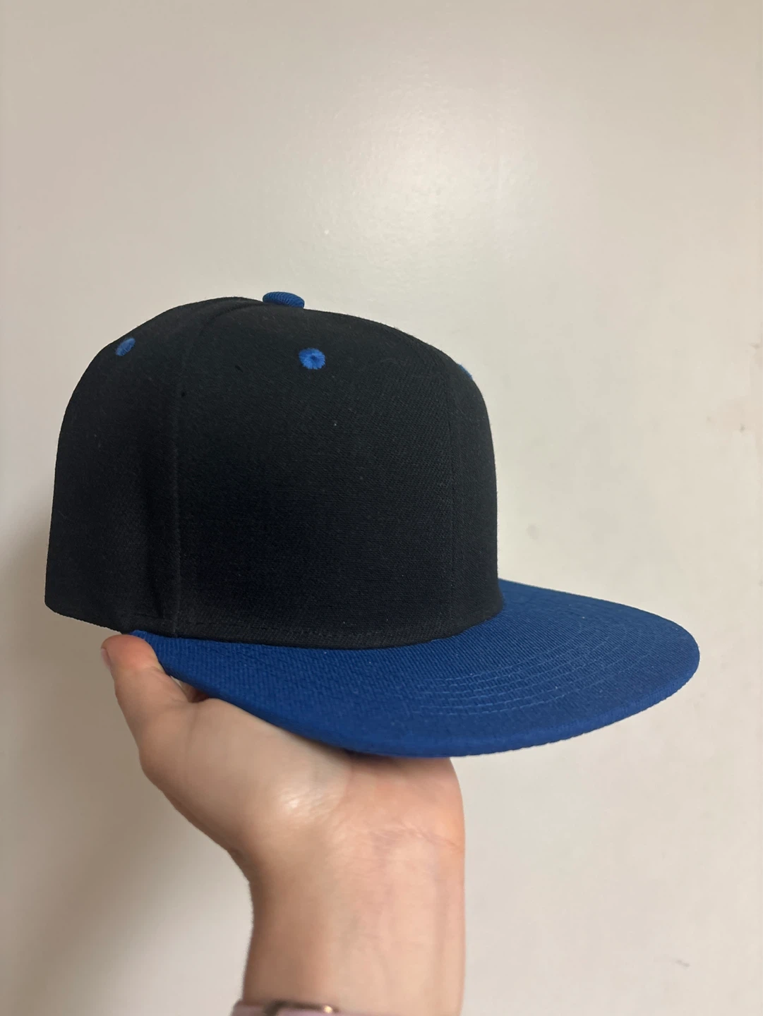 Black and Royal Blue Snapback Hat