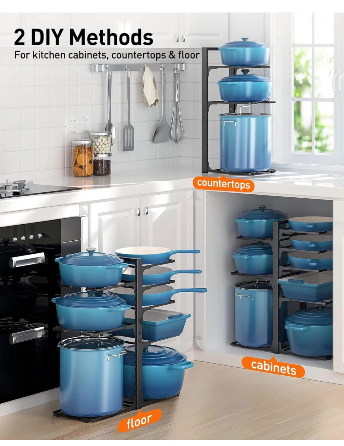 Adjustable Pot and Pan Rack Organizer - photo 4