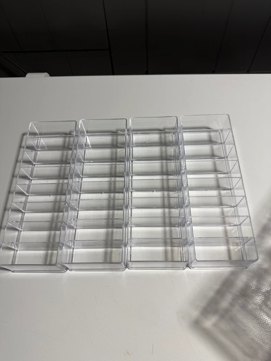 4 Pack Clear Acrylic Organizer Trays –Drawer Storage