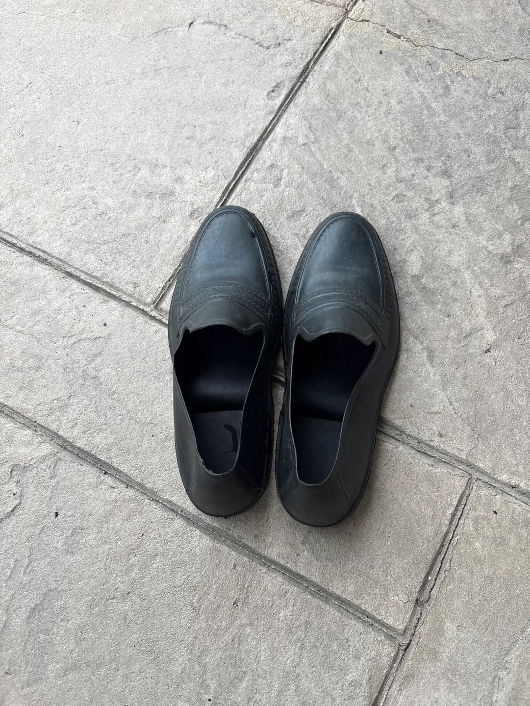 Totes Loafers - Black Rubber Shoe Cover Slip-ons