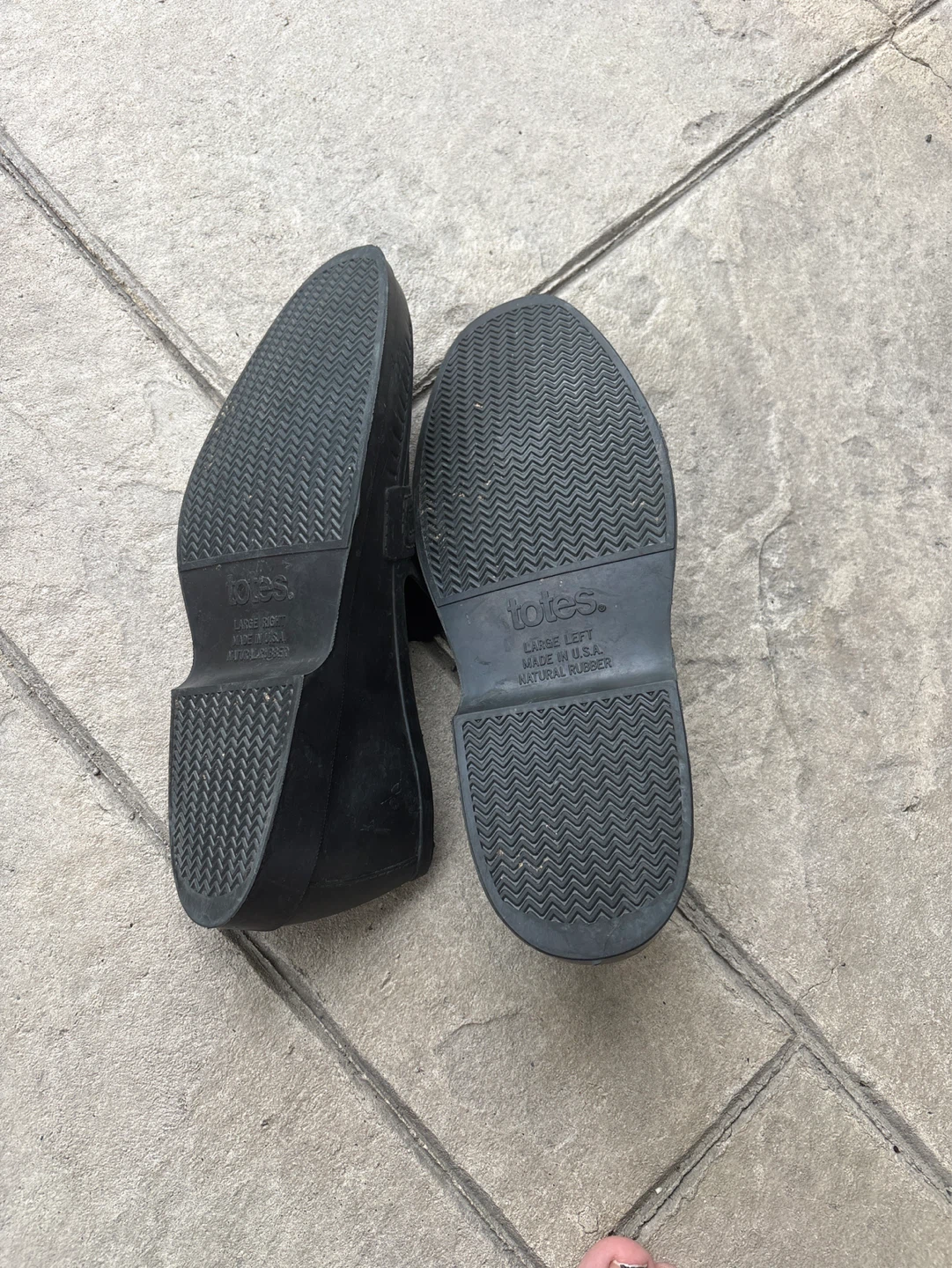 Totes Loafers - Black Rubber Shoe Cover Slip-ons - photo 2