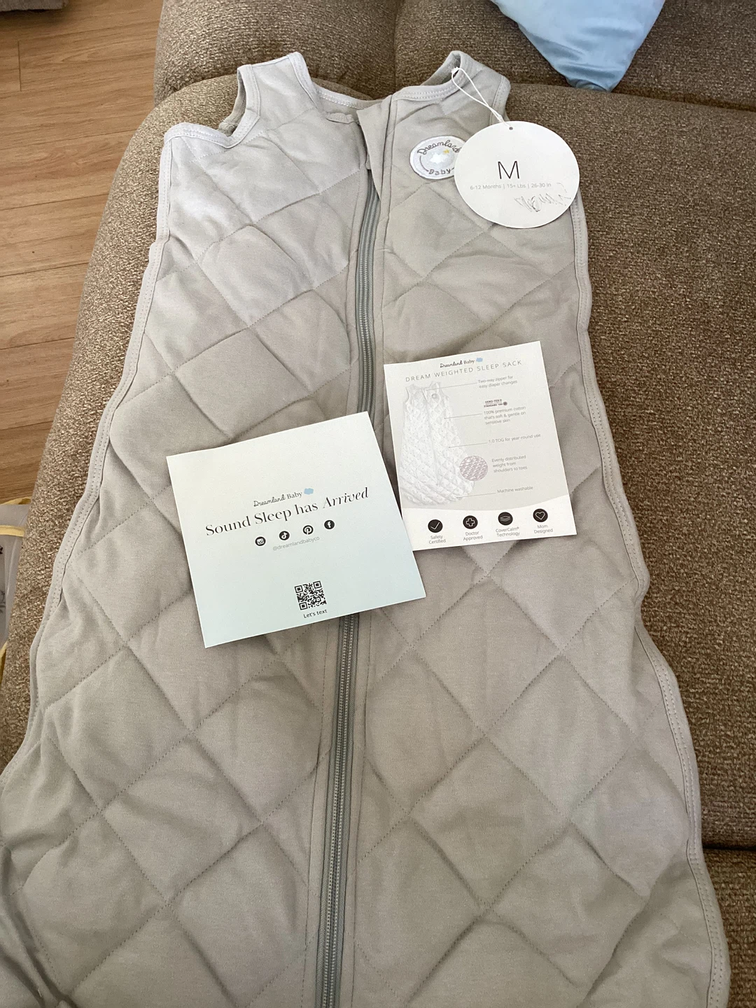 New Baby Dream Weighted Sleep Sack - 6-12mths