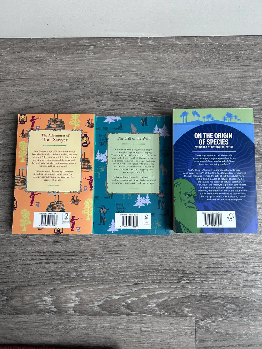 3 Classic Books: Tom Sawyer, Call of the Wild, Origin of Species - photo 2