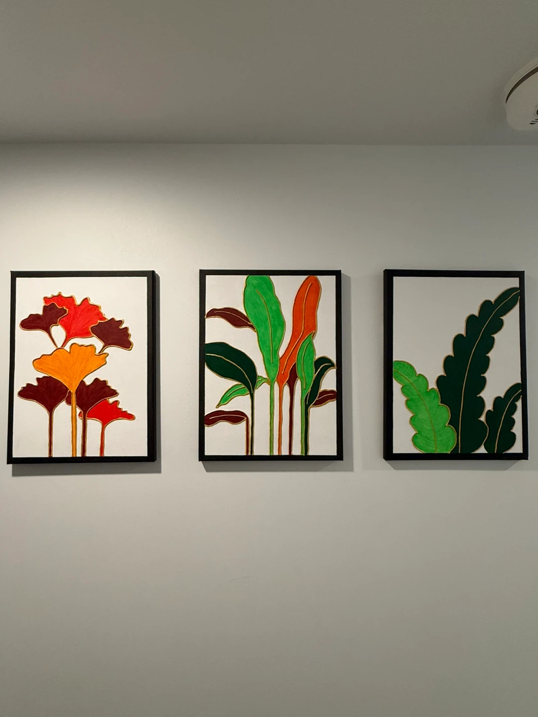 Abstract Plant Canvas Art Set - photo 2