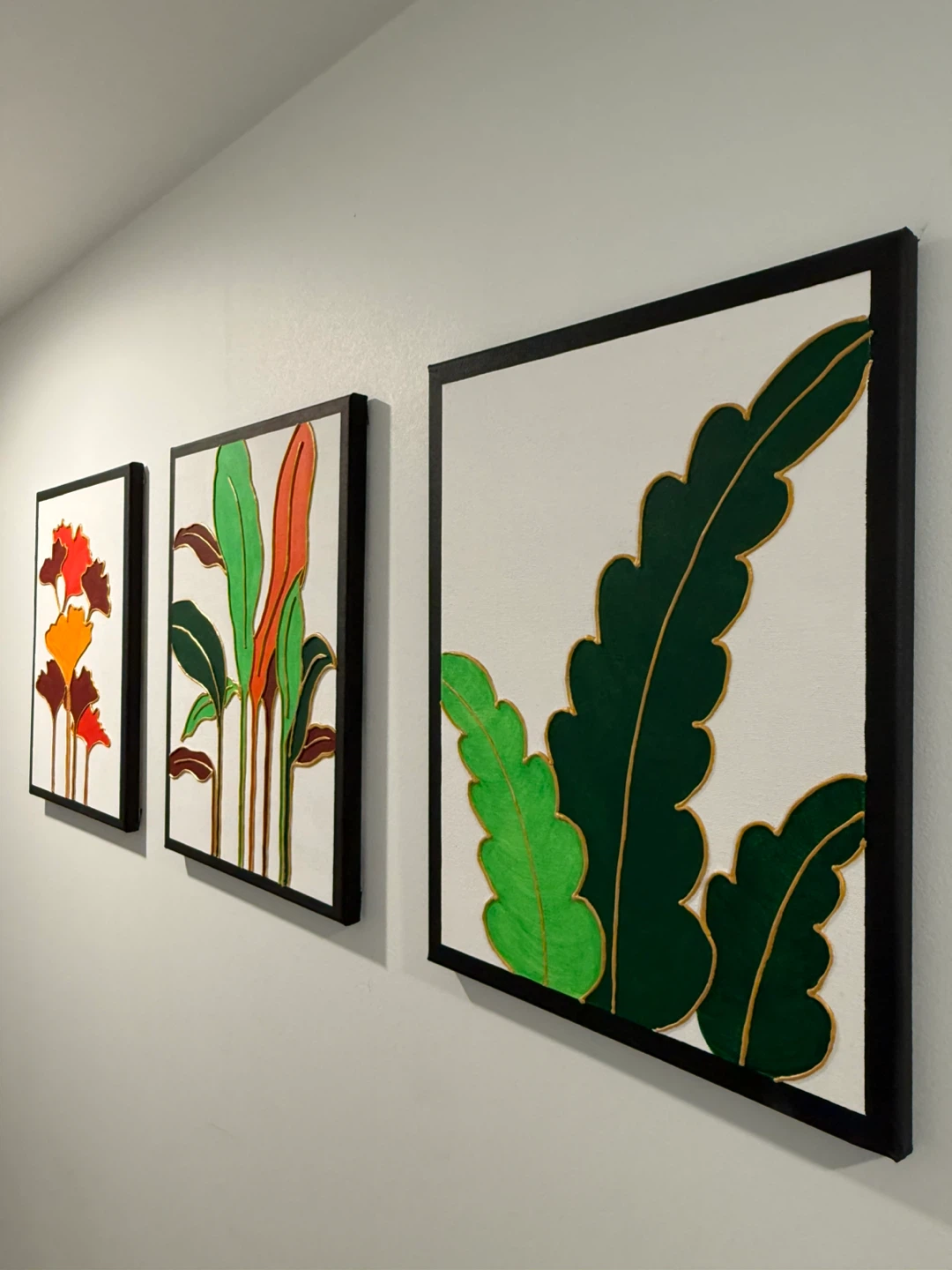 Abstract Plant Canvas Art Set - photo 3