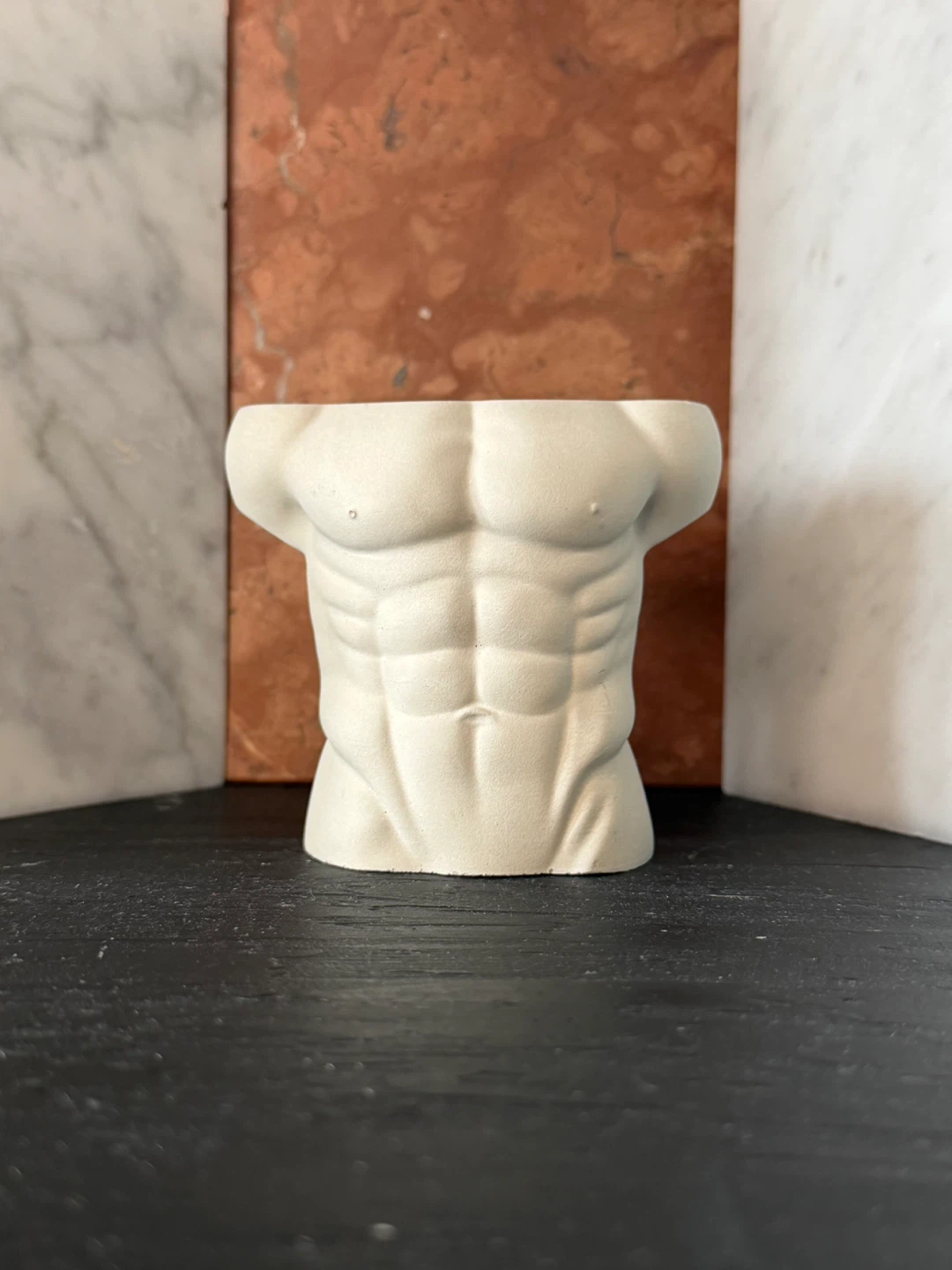 Male Torso Concrete Planter - photo 3
