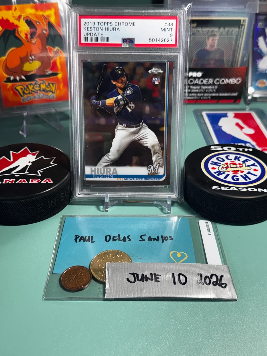 2019 Topps Chrome Update Keston Hiura #38 PSA 9 Card