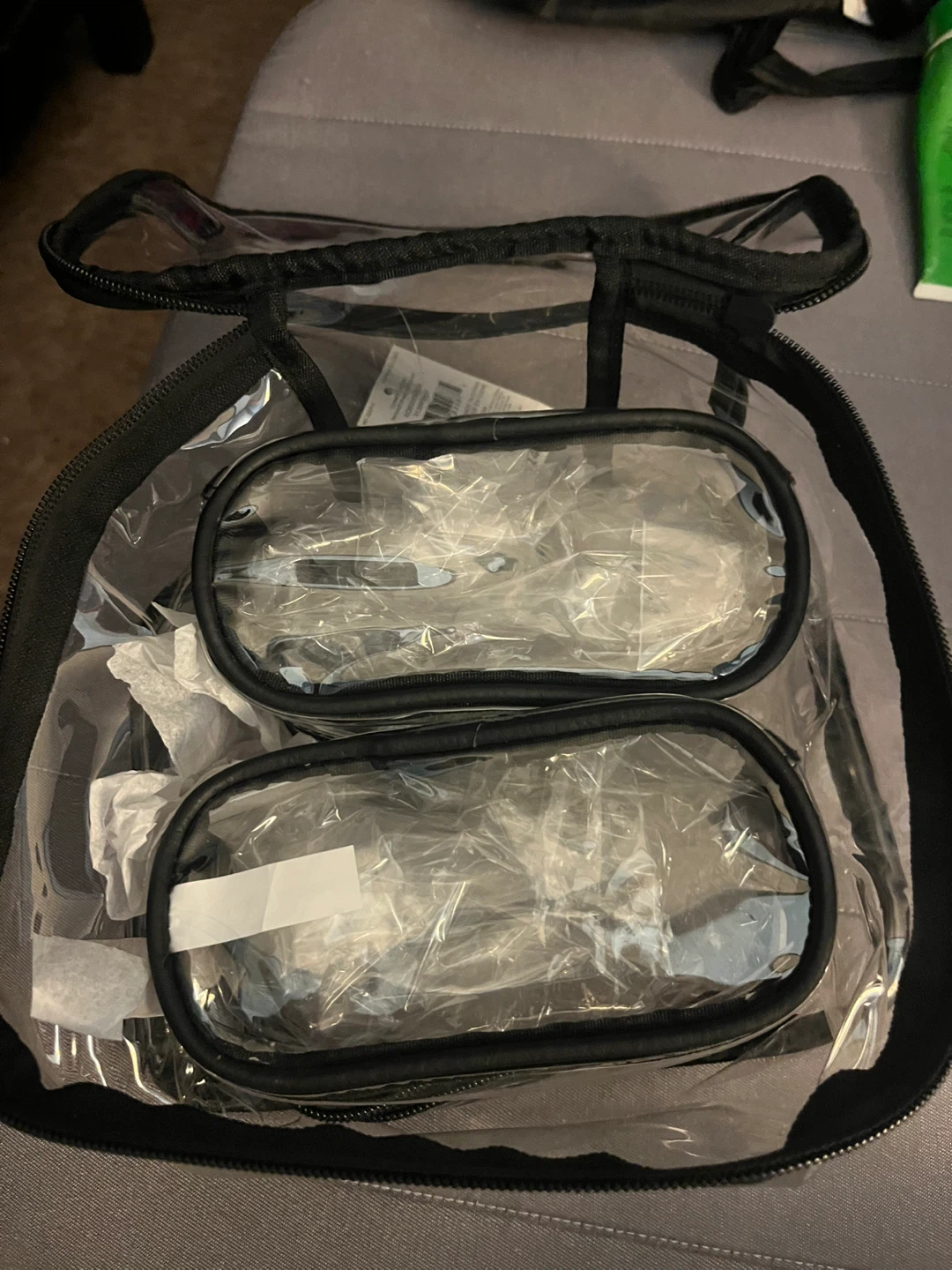 3 piece clear  make up bag . New - photo 3