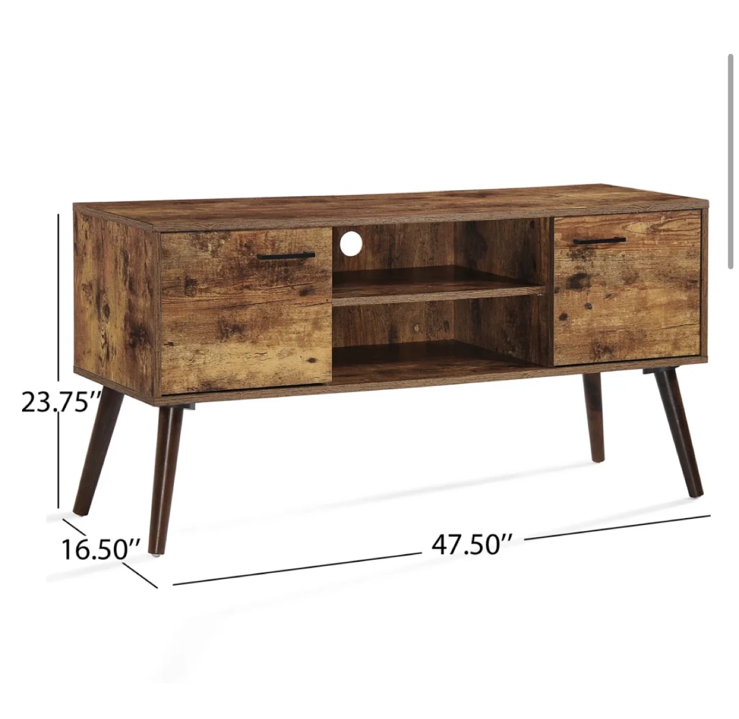 Rustic Brown TV Stand Console - photo 4