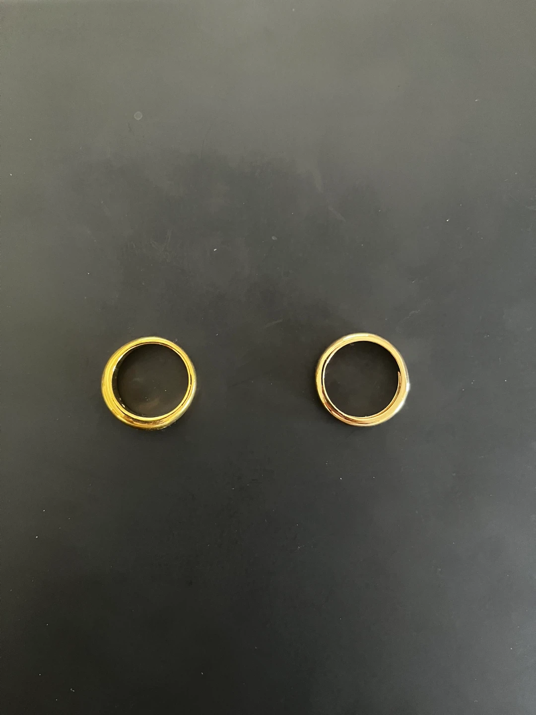 Gold colored rings